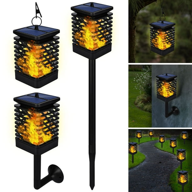 Waterproof 99 LED Solar Flame Lights Hanging Lanterns Flickering Torch Lights Waterproof 99 LED Solar Flame Lights Hanging Lanterns Flickering Torch Lights
